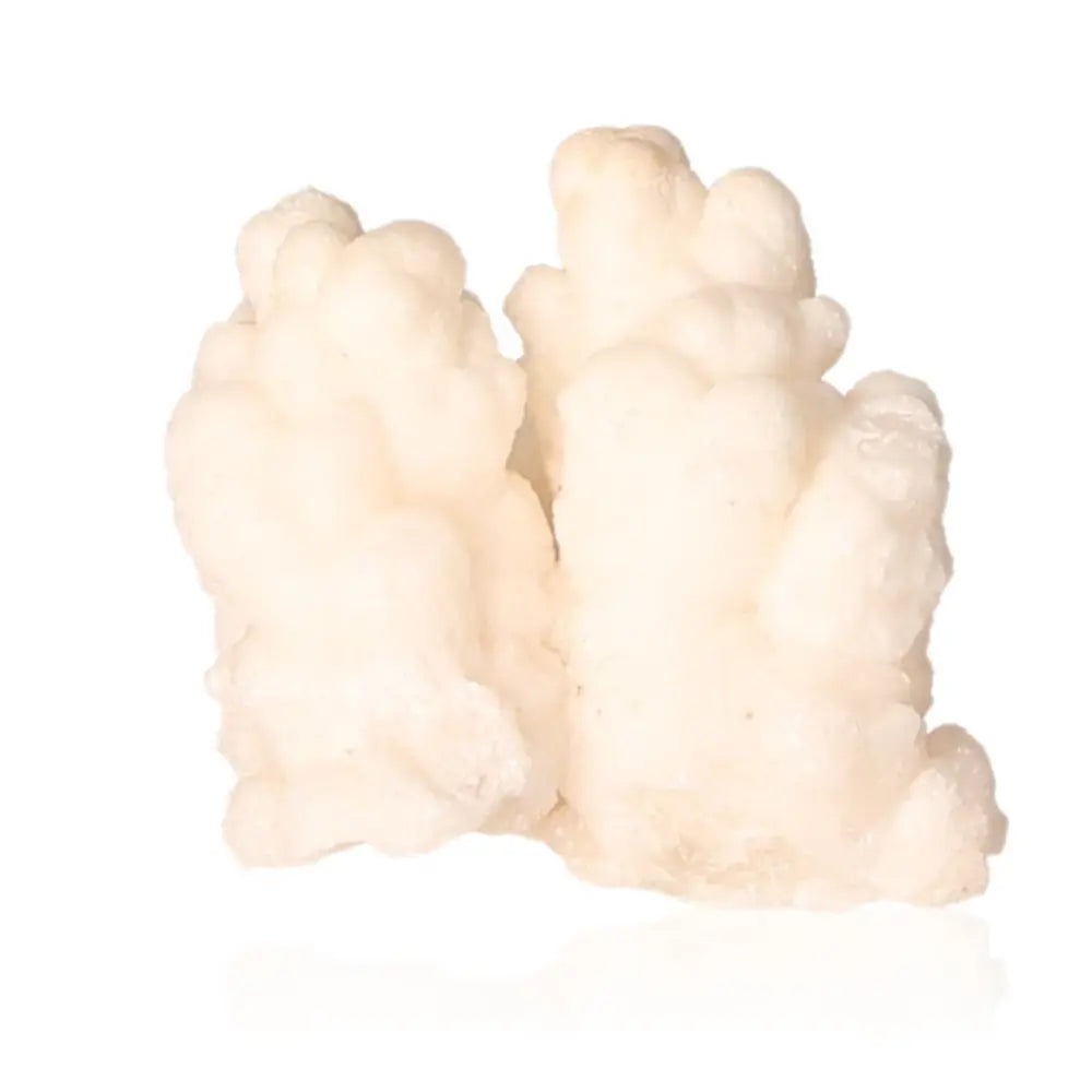 Ighoud Calcite druzy mineral with natural white formations, symbolizing earth energy and transformation from Morocco.