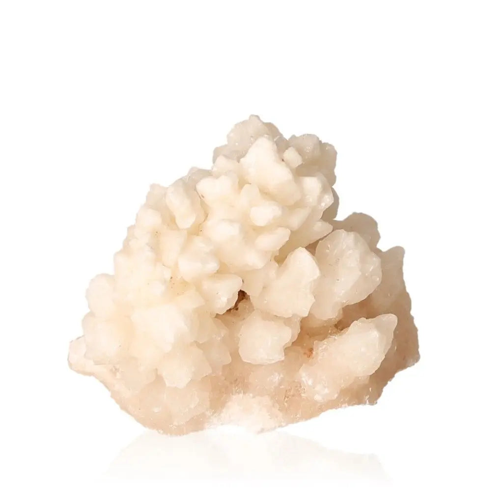 Ighoud Calcite Druze mineral from Morocco, showcasing natural earthy tones and formations, known for grounding and transformation energy.