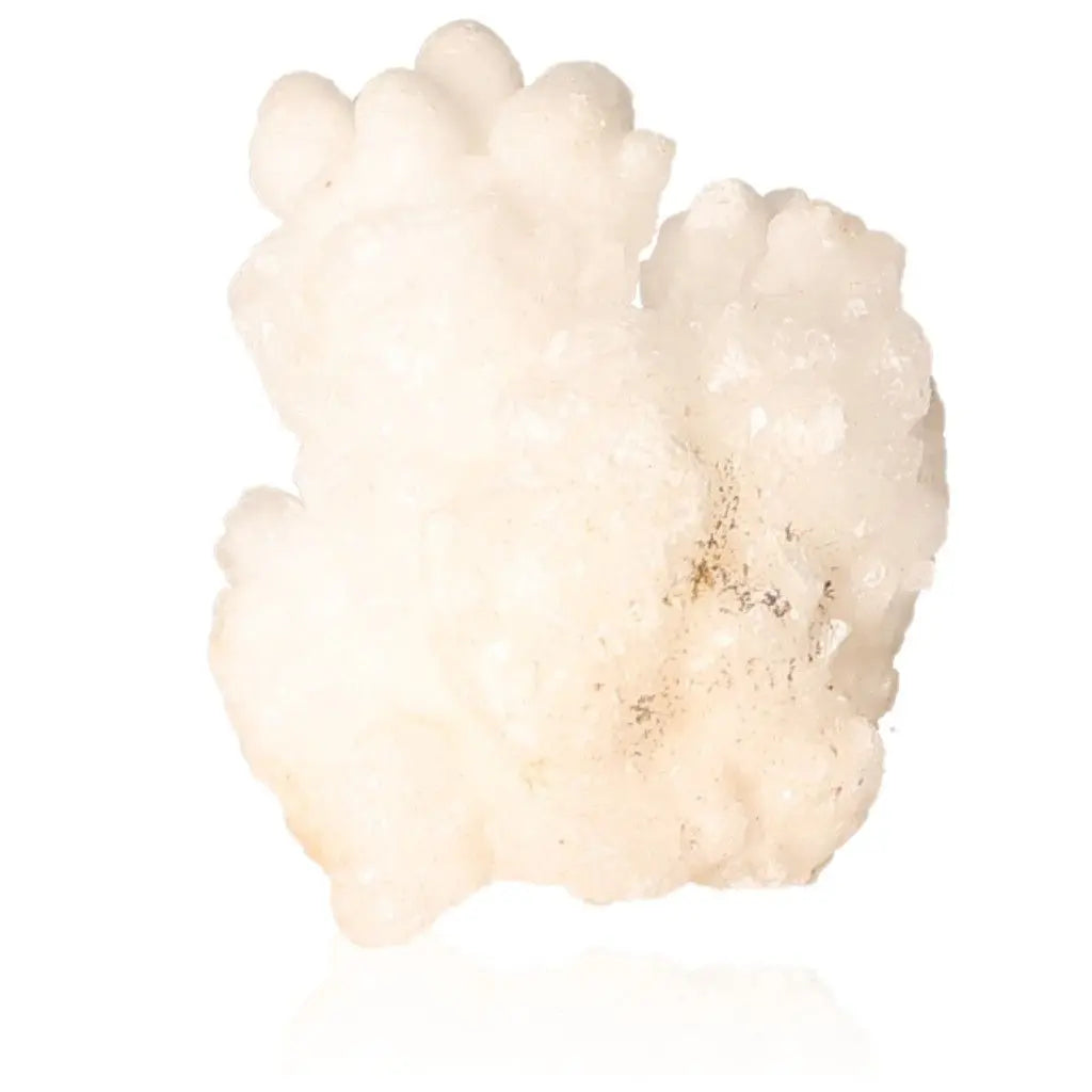 Ighoud Calcite Druze with natural shapes and earthy tones, a mineral from Morocco known for grounding and spiritual growth.