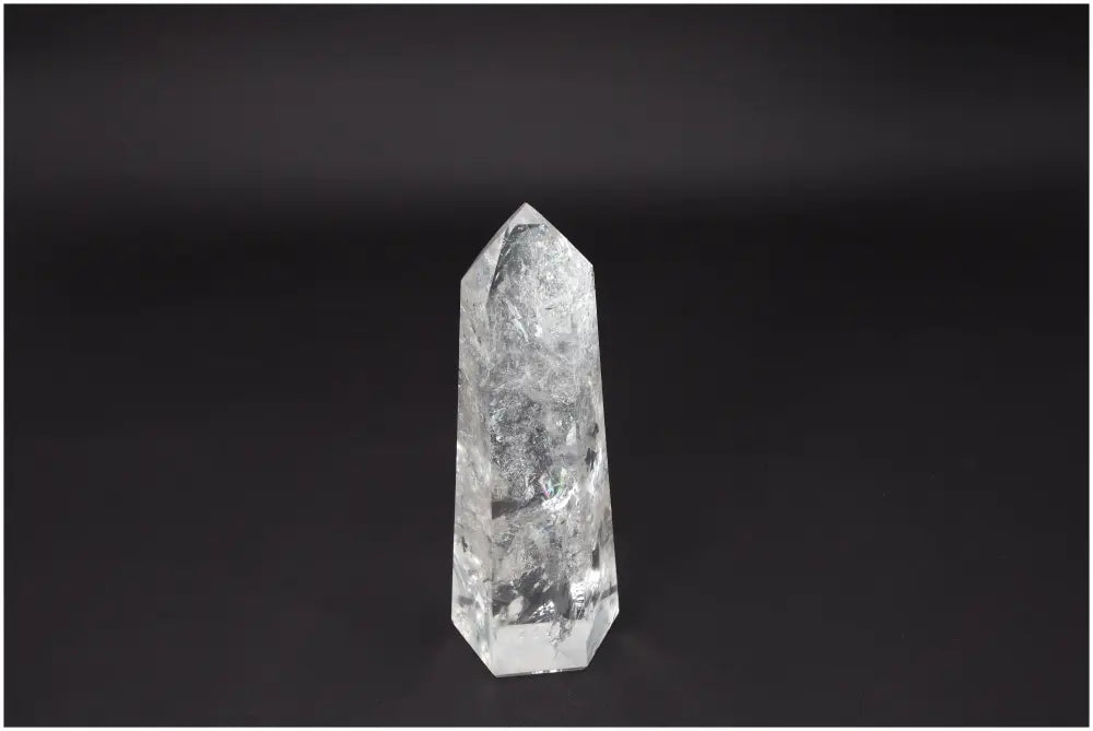 Large Lemurian Quartz Obelisk, known as the Master Healer, ideal for energy amplification and personal growth.