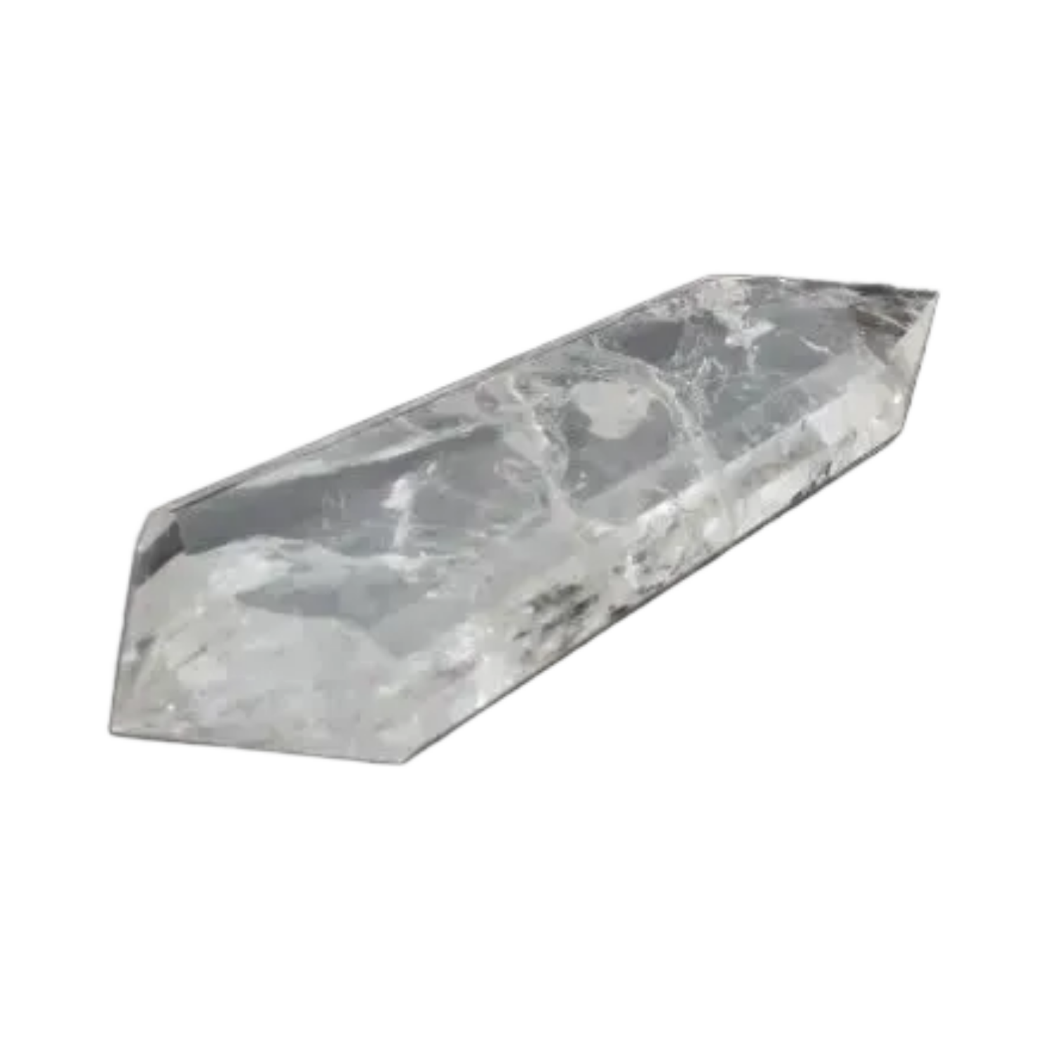 Lemurian Quartz Point crystal with distinct striations, believed to carry ancient wisdom from the mythical Lemurian civilization.
