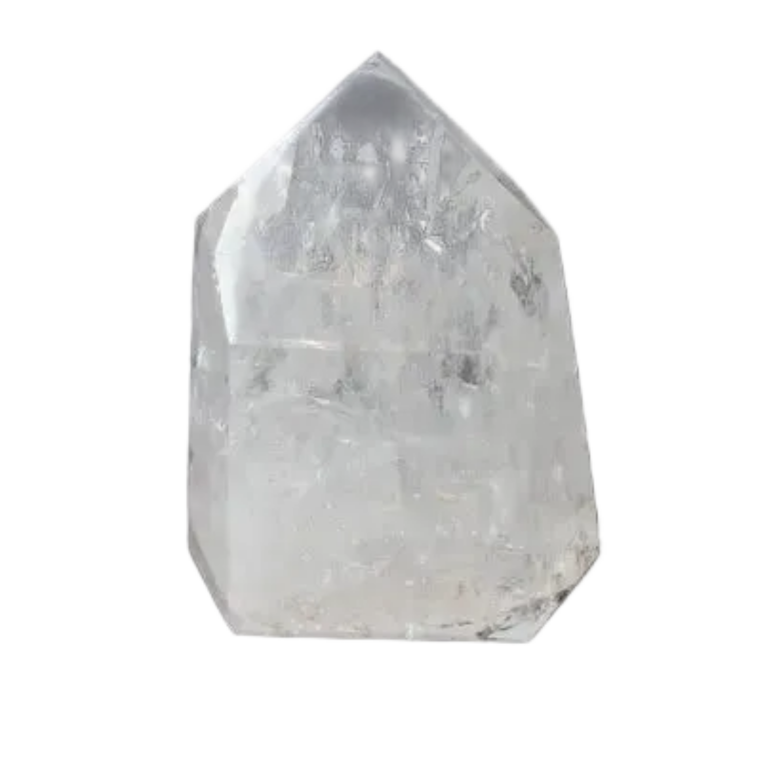 Lemurian Quartz Obelisk with distinct energetic properties, supports chakras and zodiac signs, on black background