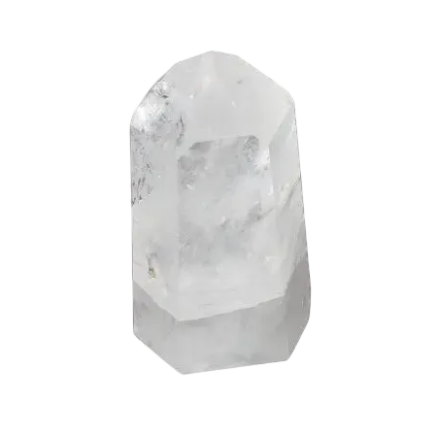 Lemurian Quartz Obelisk, unique crystal for chakra balancing, supports energetic and spiritual needs with clear, polished facets.
