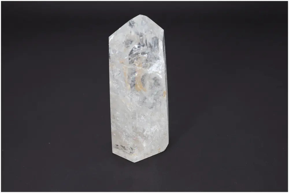 Lemurian Quartz Obelisk with unique chakra and zodiac properties, enhancing spiritual and energetic balance.