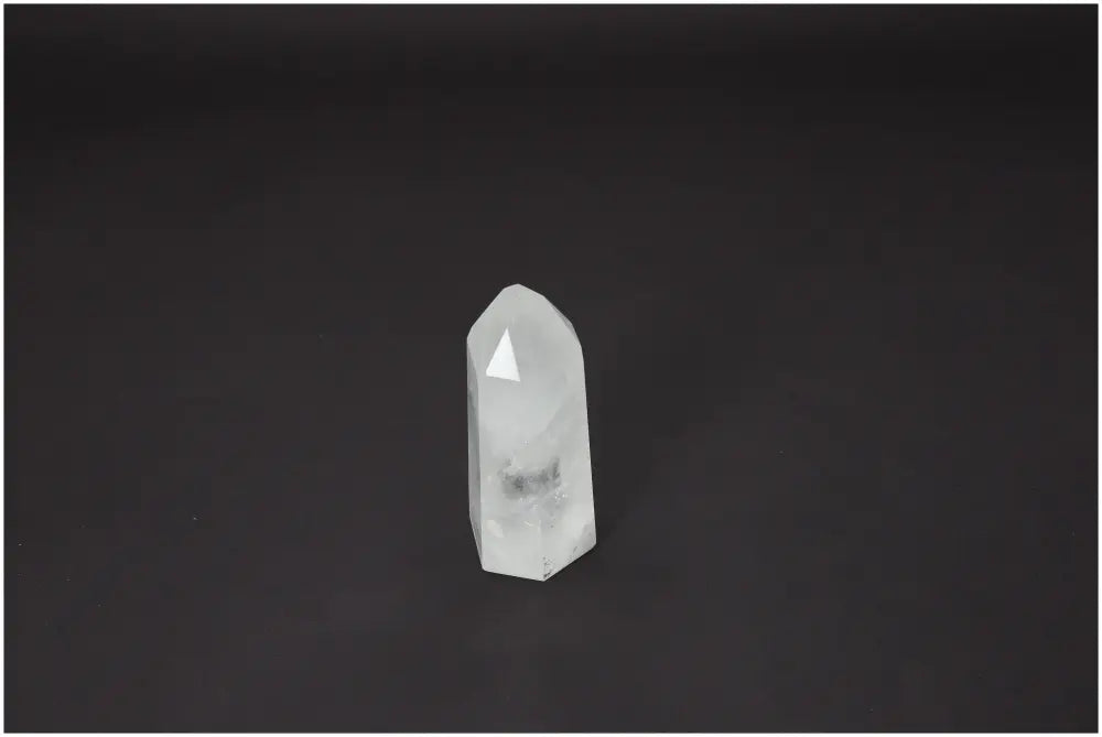 Lemurian Quartz Obelisk for chakra balancing and spiritual healing, associated with distinct zodiac and energetic properties.