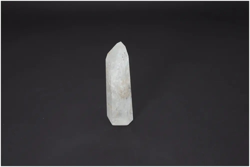Lemurian Quartz Obelisk for chakra and zodiac energy alignment, featuring unique elements enhancing body and soul properties.