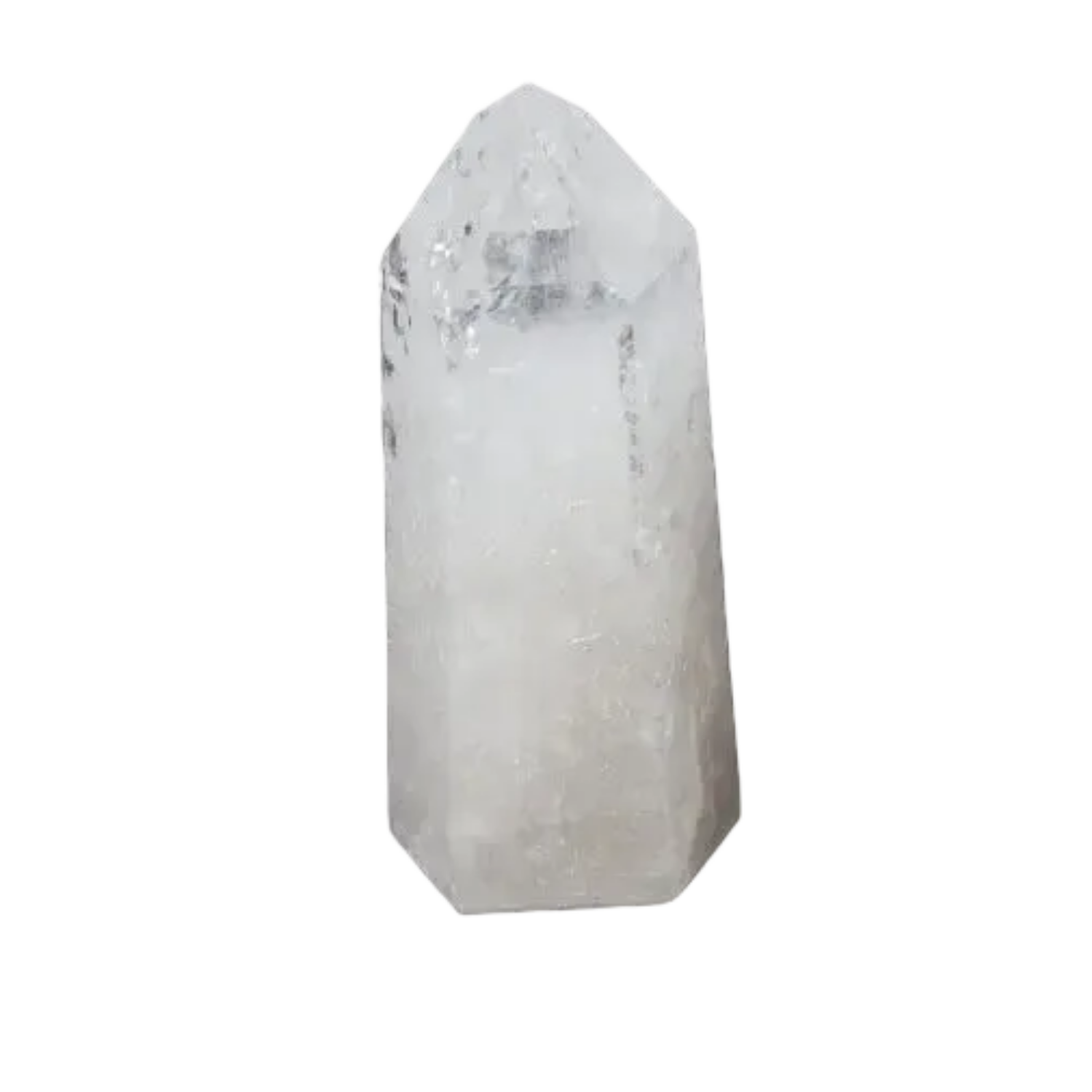 Lemurian Quartz Obelisk on black background, enhances chakra alignment and spiritual energy, ideal for zodiac healing practices.