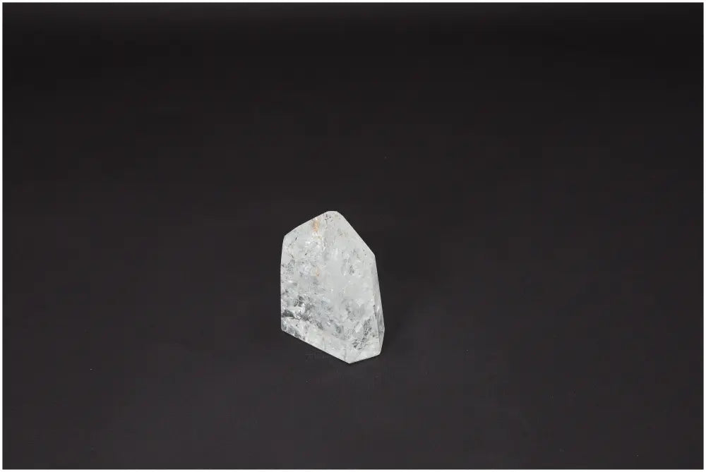 Lemurian Quartz Obelisk crystal against black background, symbolizing clarity, balance, and personal growth