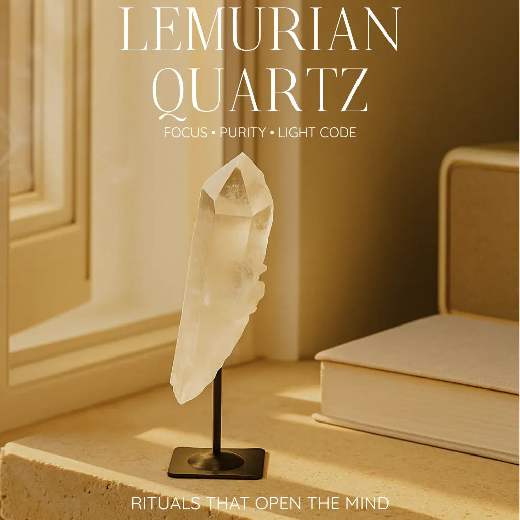 Lemurian Quartz On Metal Stand Sylvia Crystals Sp. z o.o.