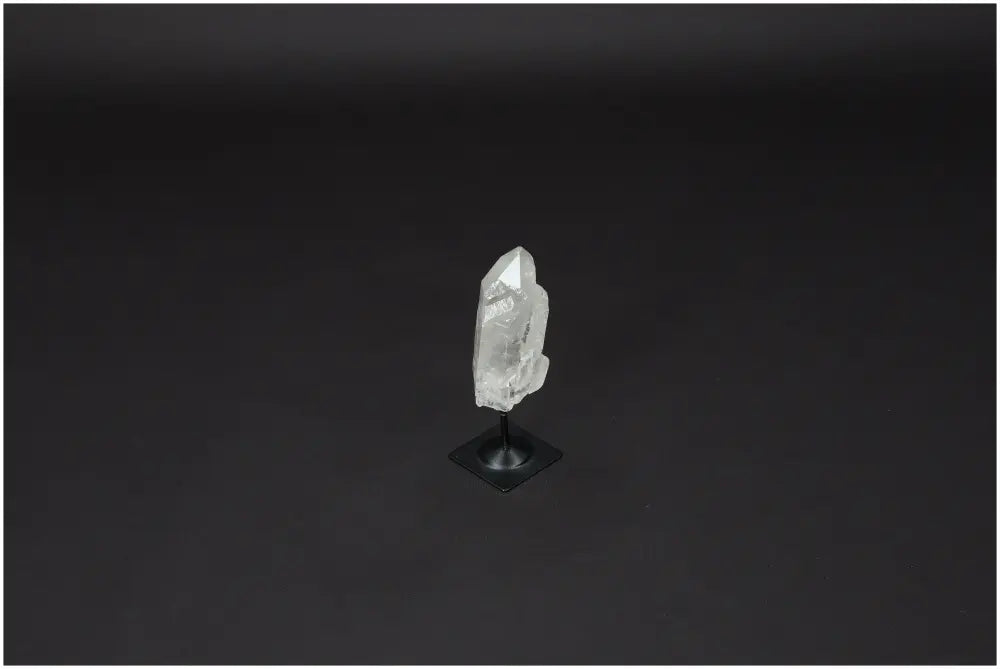 Lemurian Quartz Crystal on Metal Stand for Purification and Energy Harmonization