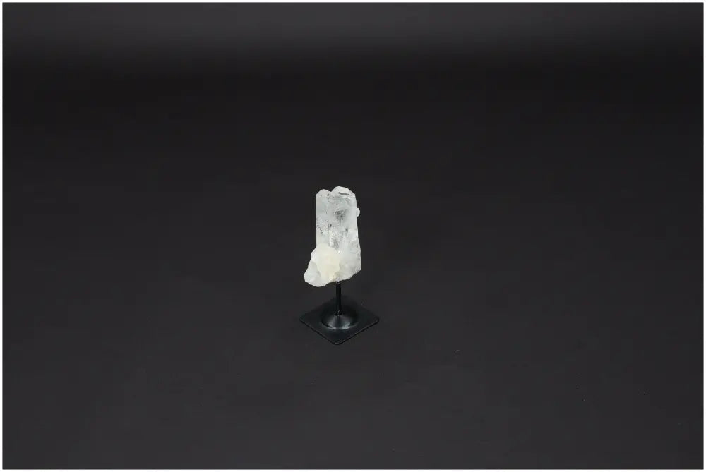 Lemurian Clear Quartz on Metal Stand for Purification and Harmony