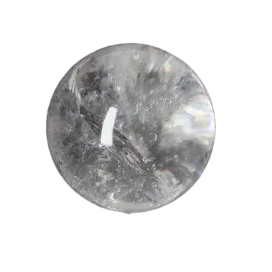 Lemurian Quartz Sphere 5-6 CM on dark background, noted for its radiant clarity and spiritual energy, ideal for intuition and inner clarity.