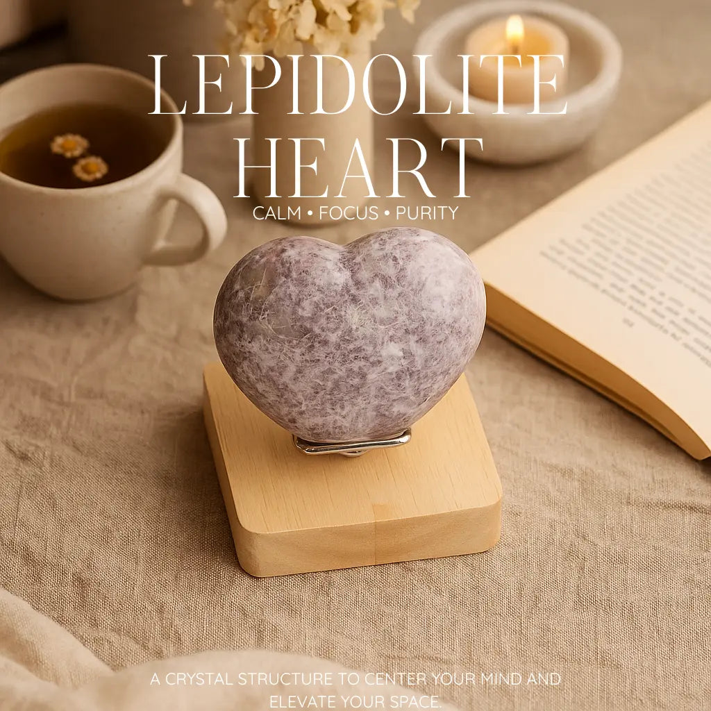 Lepidolite Heart Sylvia Crystals Sp. z o.o.