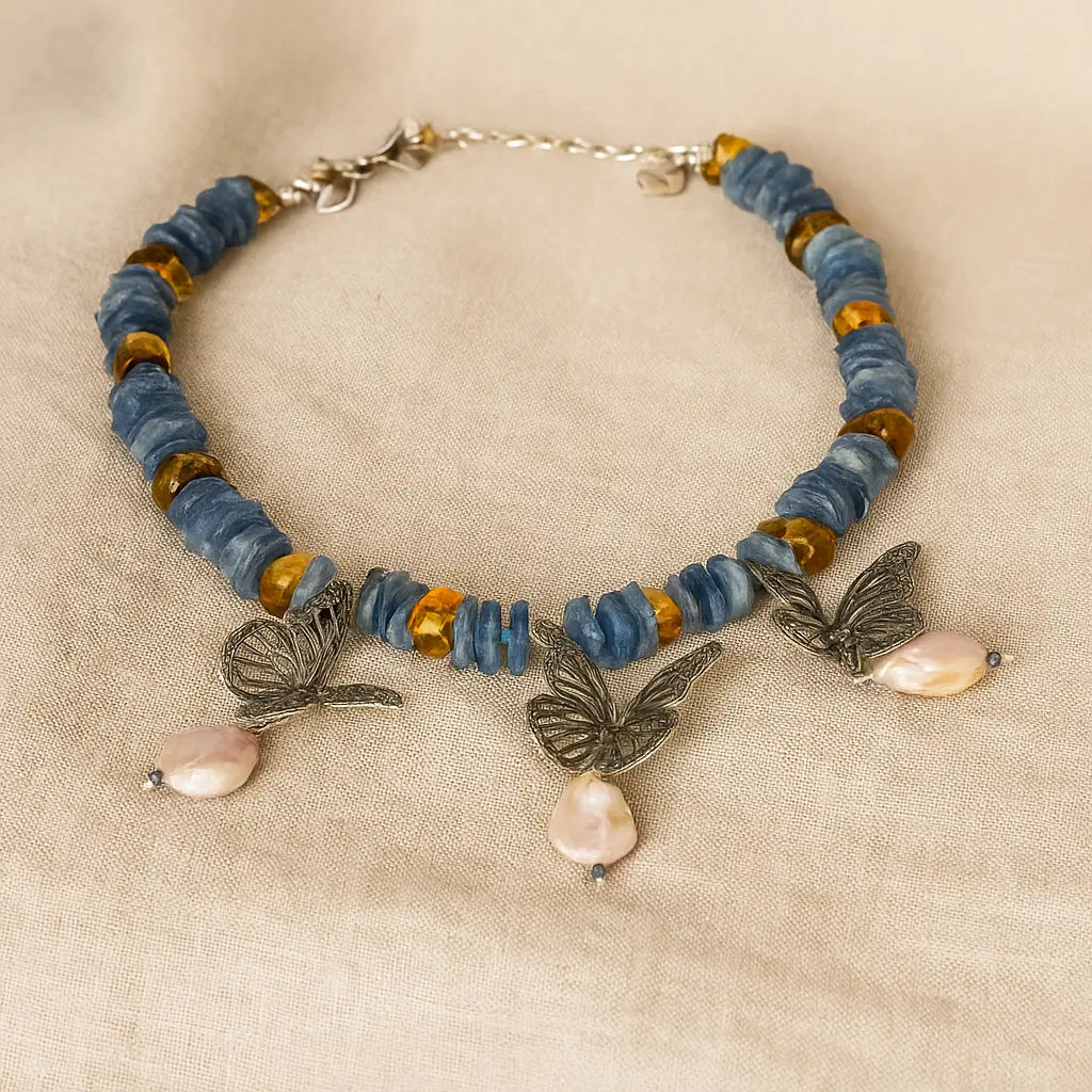 Light Butterfly Necklace 50 CM Sylvia Crystals Sp. z o.o.