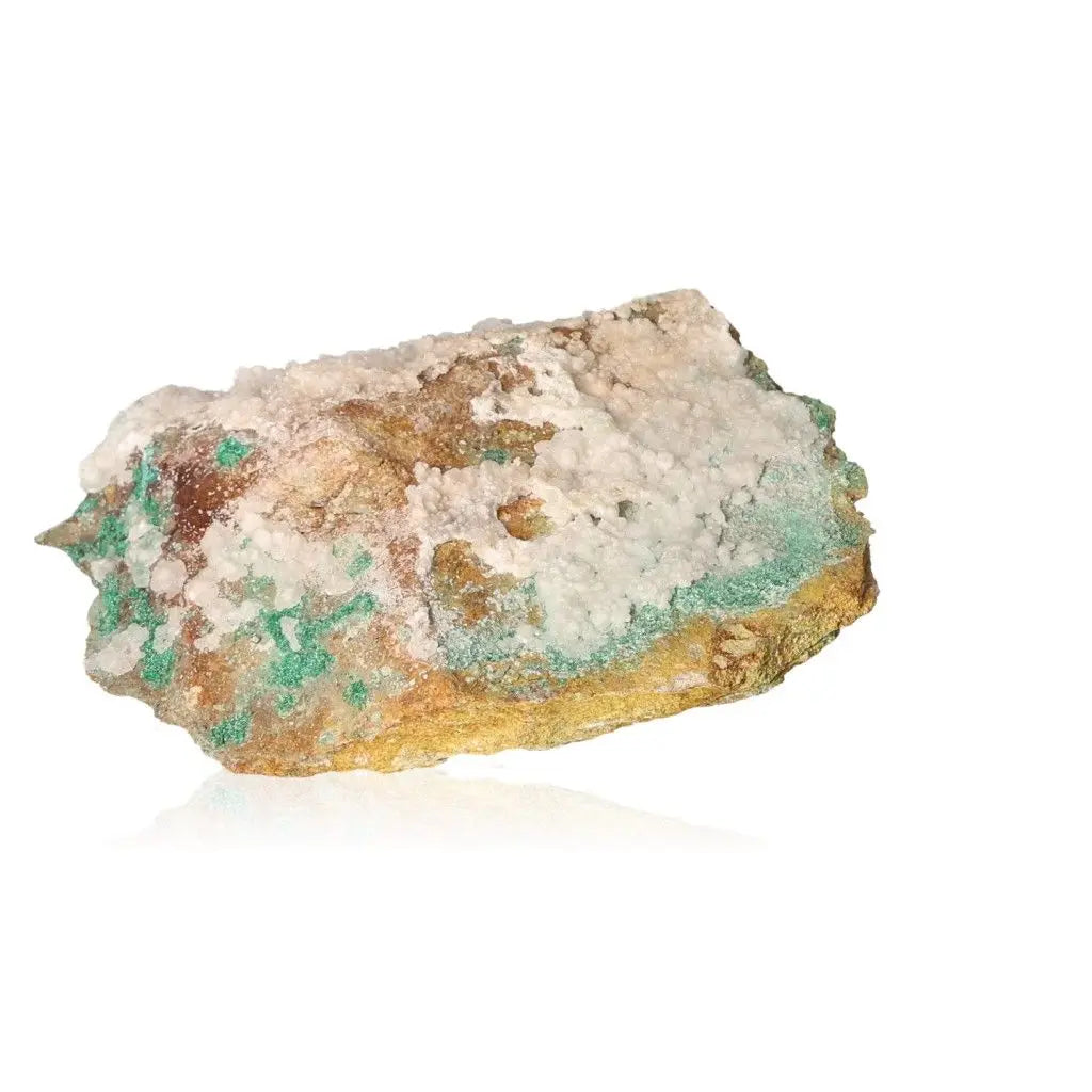 Rough malachite crystal with vibrant green swirls and natural textures, known as the "stone of nature" for its energetic harmony and courage.
