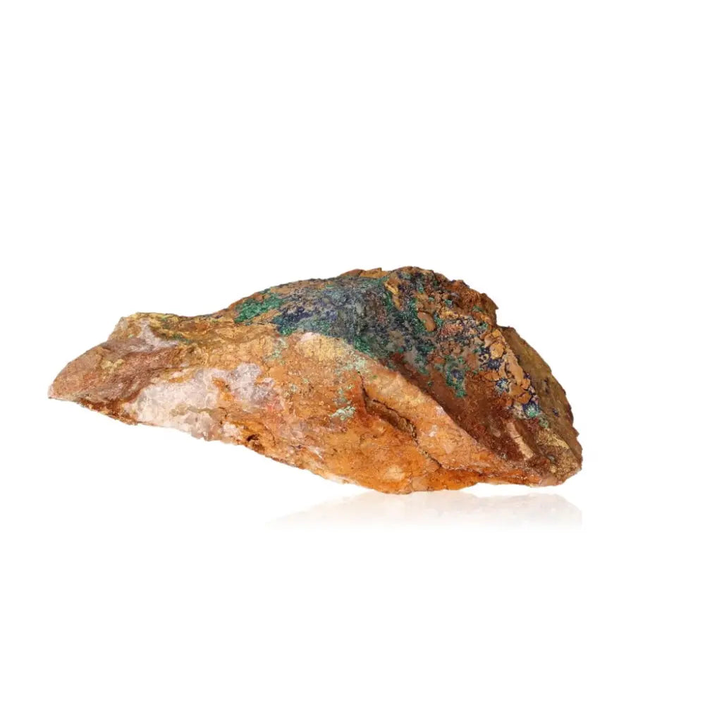 Raw natural malachite stone with vibrant green and brown hues, showcasing Earth-formed intricate patterns and textures.