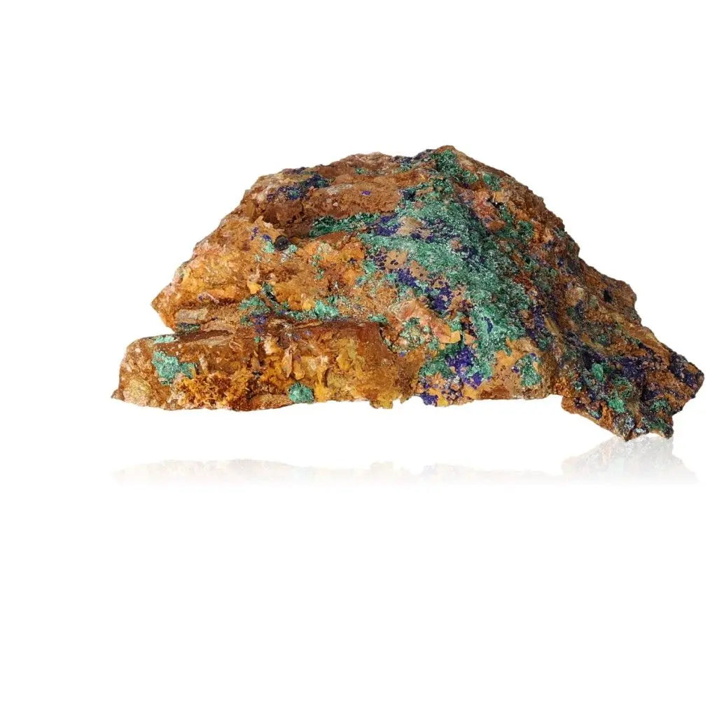 Raw malachite druze stone with vibrant green and earthy textures, symbolizing courage and transformation.
