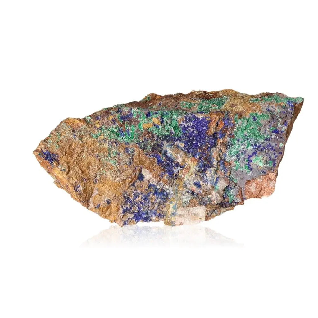 Raw Malachite Druze stone featuring vibrant green and blue hues, perfect for natural energy healing and decoration.