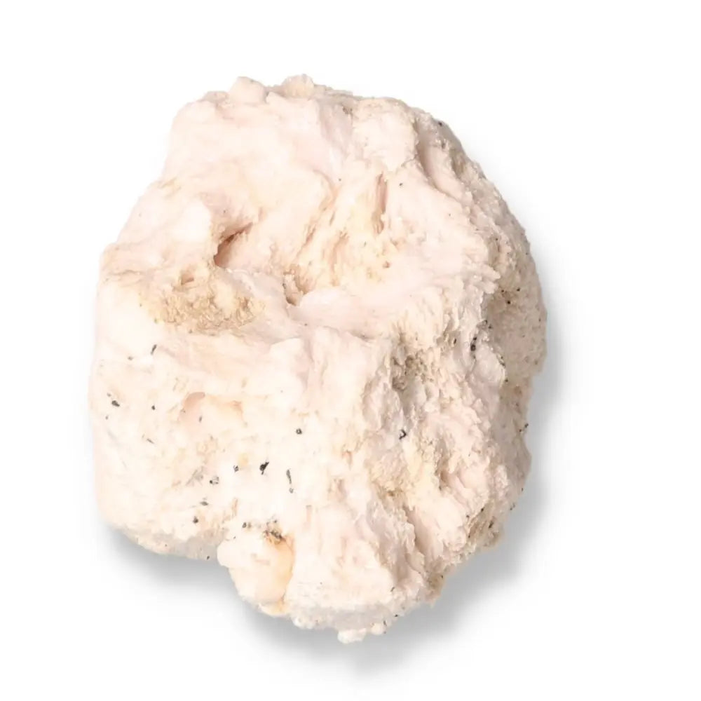 Mangano Calcite crystal, known for love, compassion, and emotional healing properties, featuring soft pink hues.