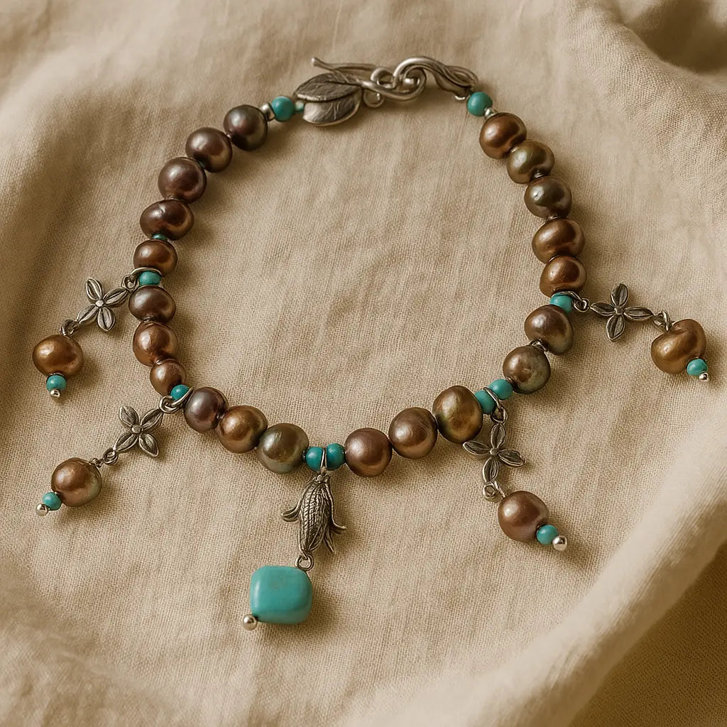 Mini Corn Cob And Flowers Bracelet 19 CM Sylvia Crystals Sp. z o.o.