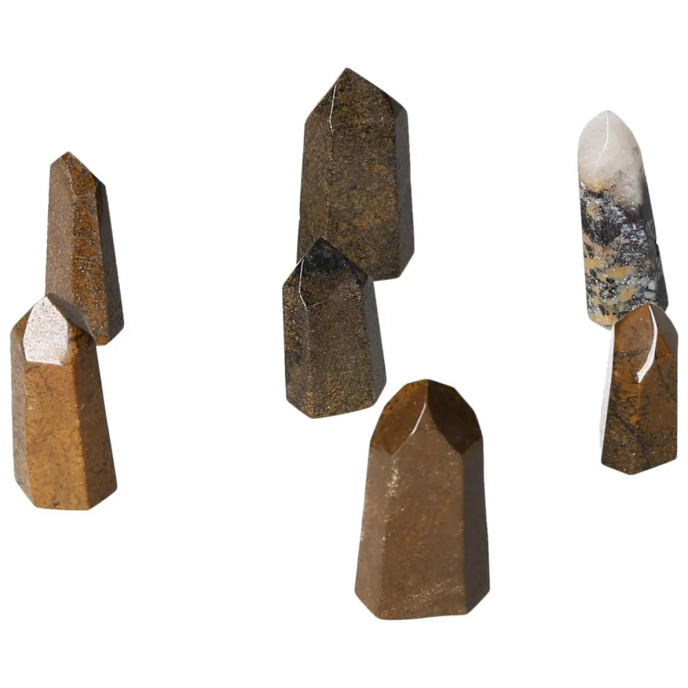 Mini Point Mahogany Obsidian stones for protective energy and negative influence shielding.