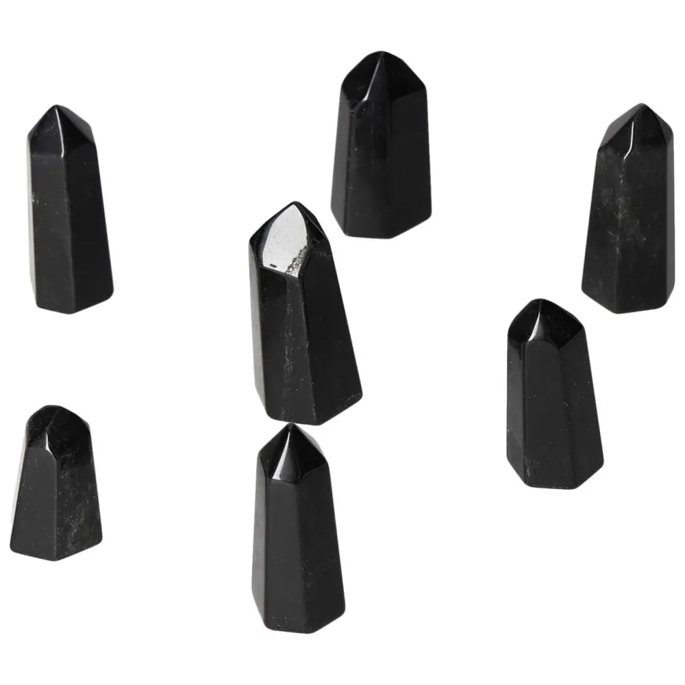 Black obsidian mini points showcasing their protective power against negativity.