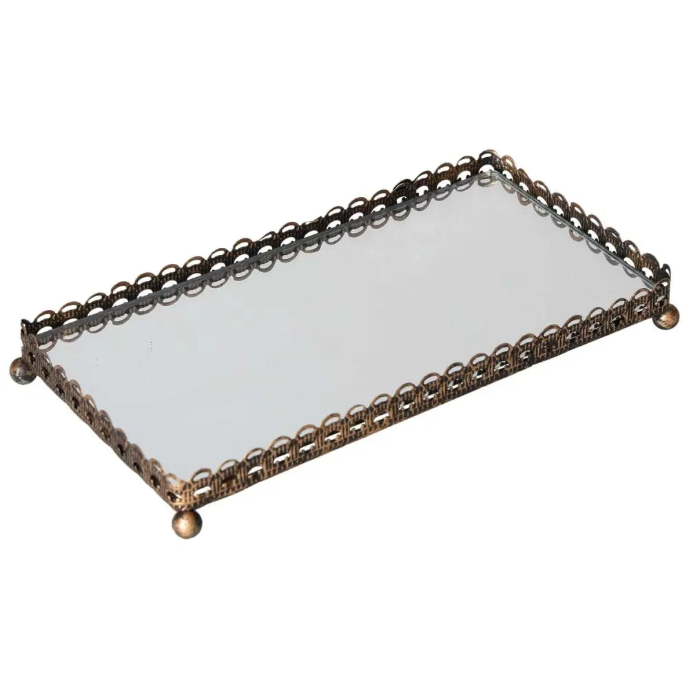 Elegant mirrored lantern base with ornate metal frame, reflecting luxury home decor. Perfect for enhancing sophistication in any space.