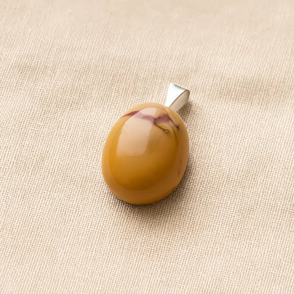 Mookaite Yellow Tumbled Pendant Sylvia Crystals Sp. z o.o.