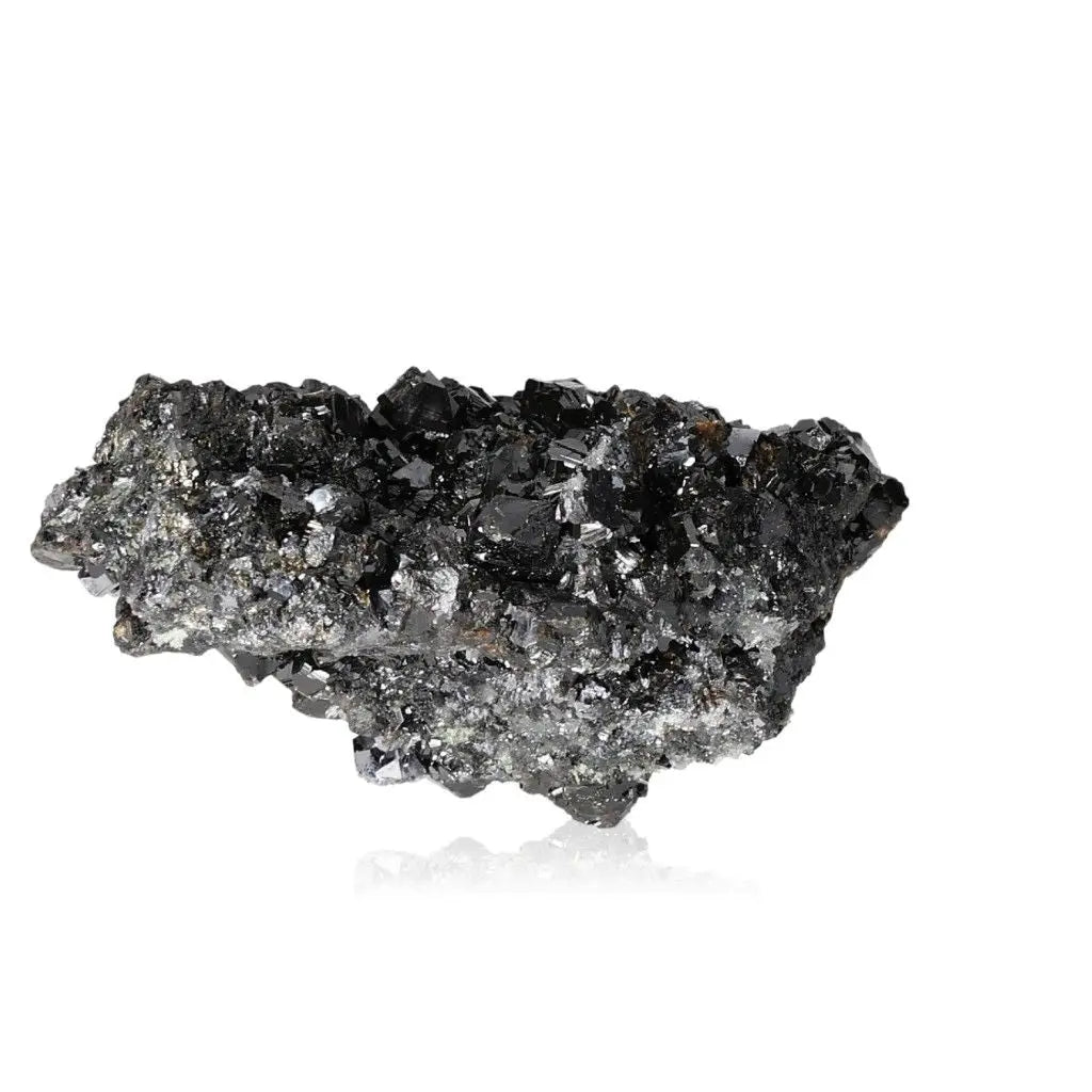 Museum quality Galena stone known for protective and grounding properties, fostering harmony and clarity in spiritual practices.