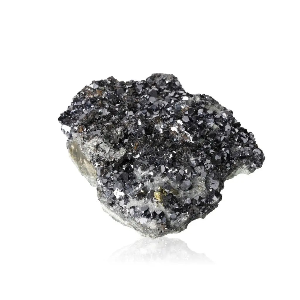 Museum quality Galena with Quartz showcasing metallic luster and spiritual grounding properties, perfect for decoration and energy focus.