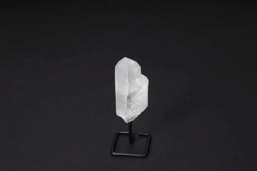 Natural Clear Quartz Point on Stand for Energy Amplification and Clarity