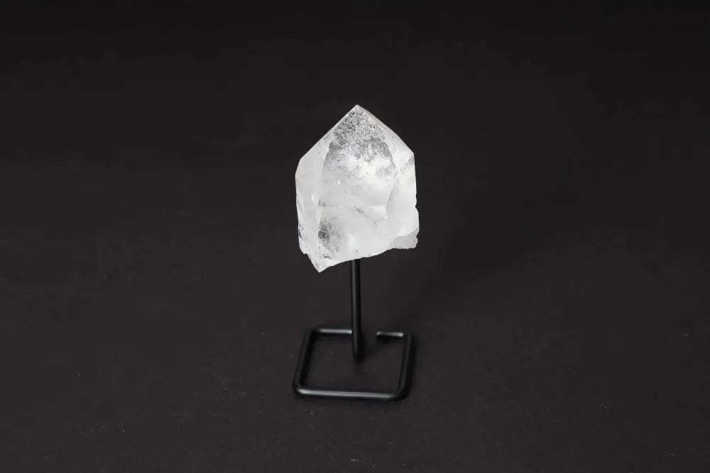 Natural Clear Quartz Point on Stand for Amplifying, Aligning, and Illuminating Energy and Intention.