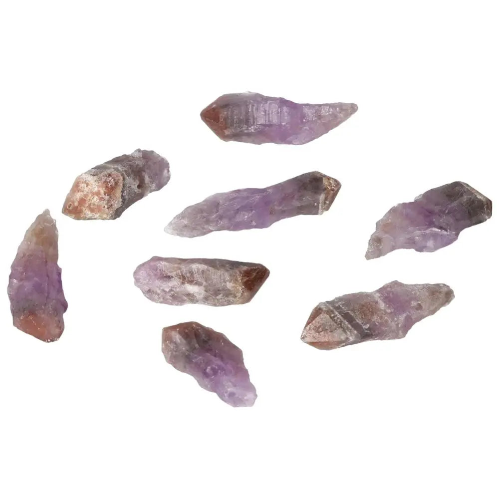 Natural Point Amethyst S crystals from Sylvia Crystals, enhancing tranquility and positive energy in your space.