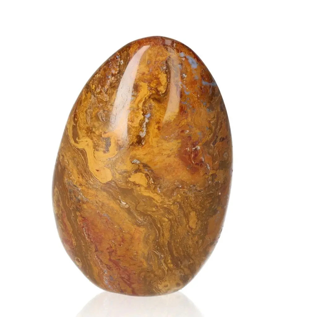 Nellite Free Form crystal from Sylvia Crystals with blue and golden tones, symbolizing courage and spiritual insight.