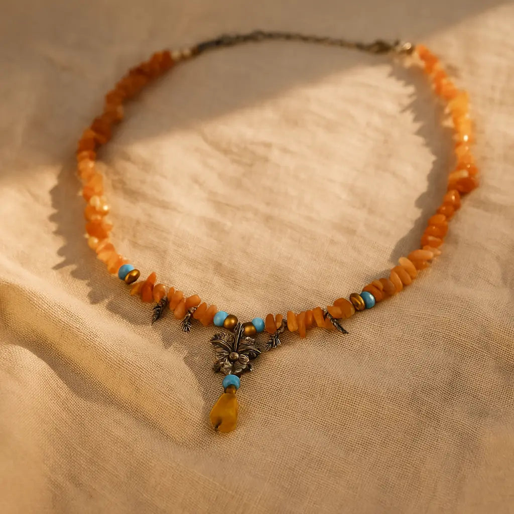 Orchid Necklace 50 CM Sylvia Crystals Sp. z o.o.