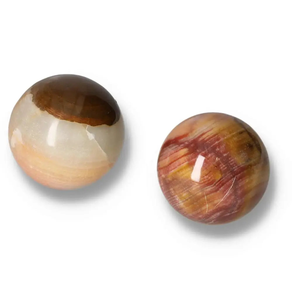 Peach Calcite Sphere L - Polished gemstone enhancing harmony and emotional renewal. Perfect for crystal collections and gifts.