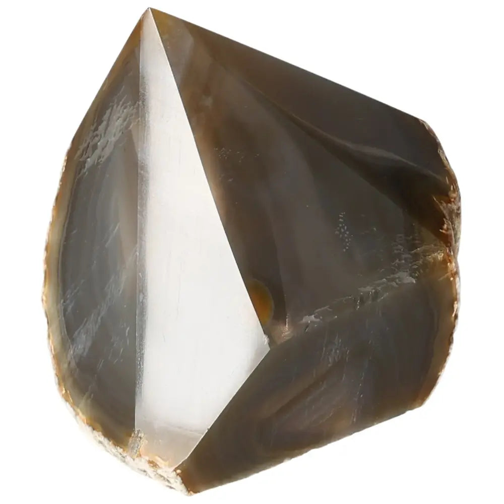 Polished Agate Point crystal, enhancing spiritual balance and energy flow, from Sylvia Crystals