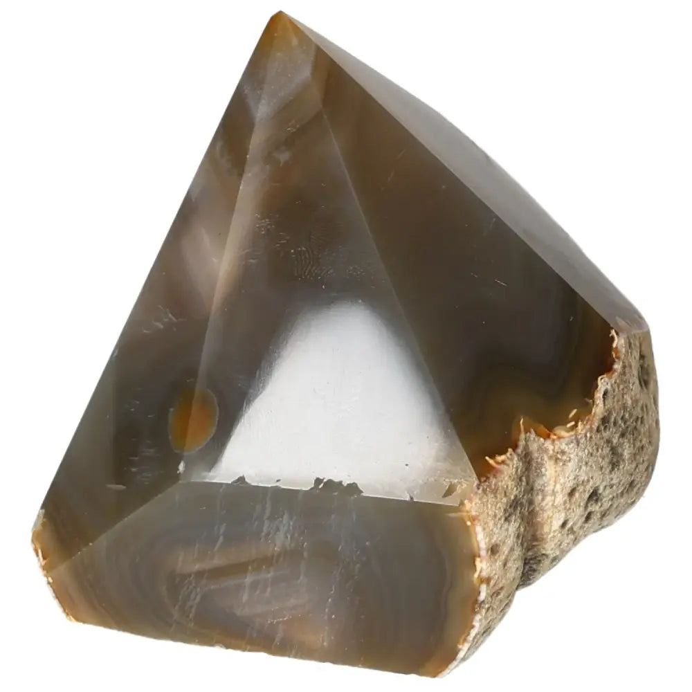 Polished Agate Point from Sylvia Crystals, featuring a smooth finish, enhancing spiritual and emotional balance through focused energy.
