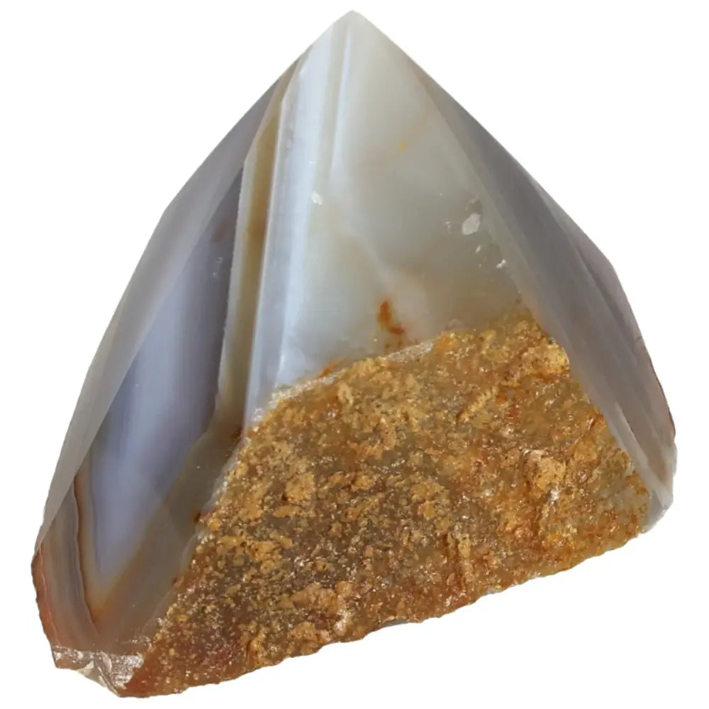 Polished Agate Point from Sylvia Crystals, featuring elegant design and transformative energy for balance and harmony.