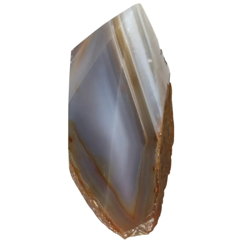 Elegant Polished Agate Point gemstone by Sylvia Crystals, ideal for art and energy balance in home decor.