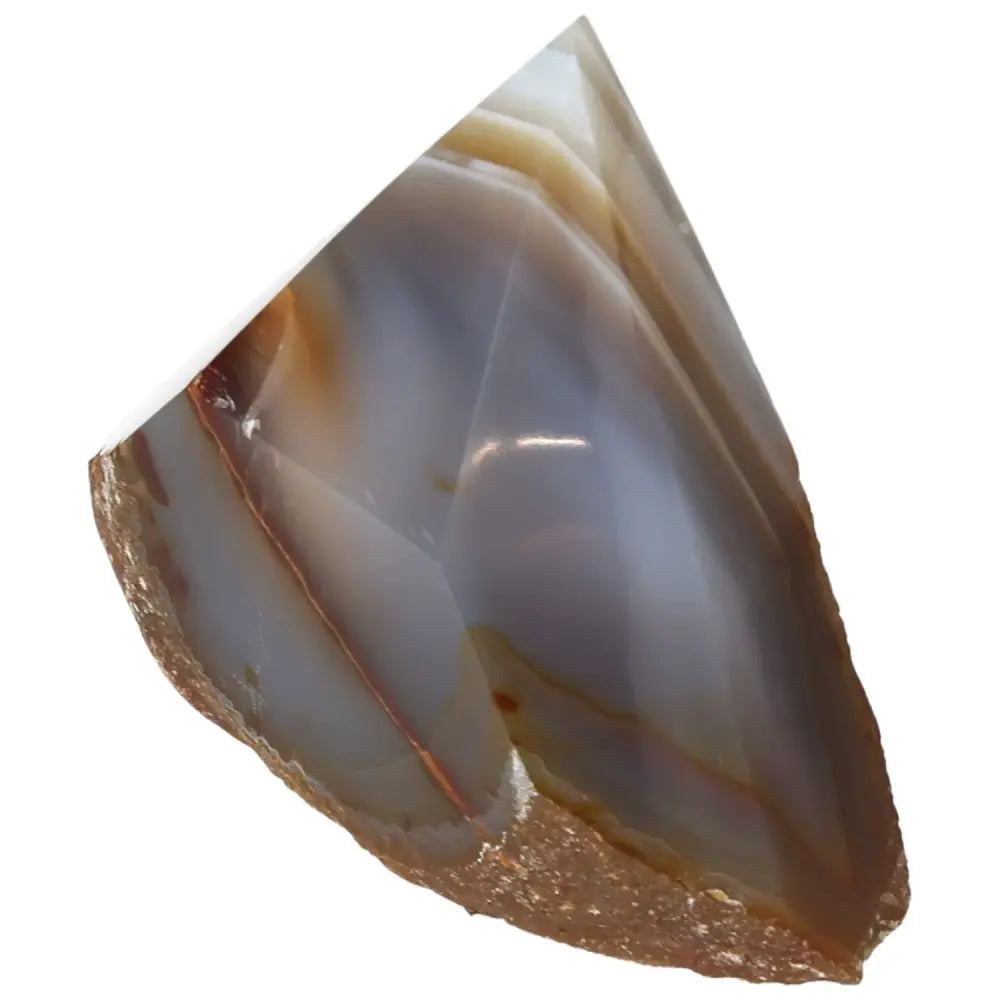 Polished Agate Point showcasing smooth surface and elegant colors, ideal for energy balance and decorative purposes.