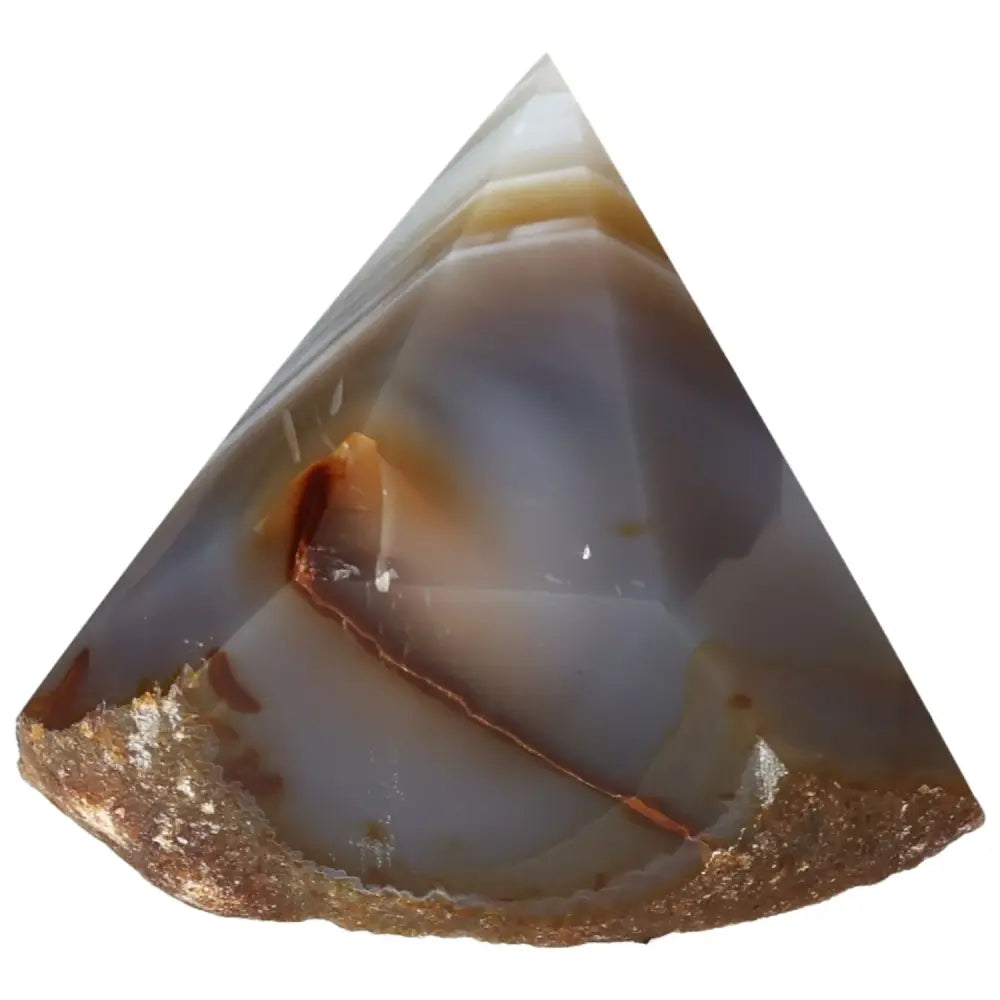 Polished Agate Point gemstone from Sylvia Crystals, perfect for energy balance and home decor elegance.