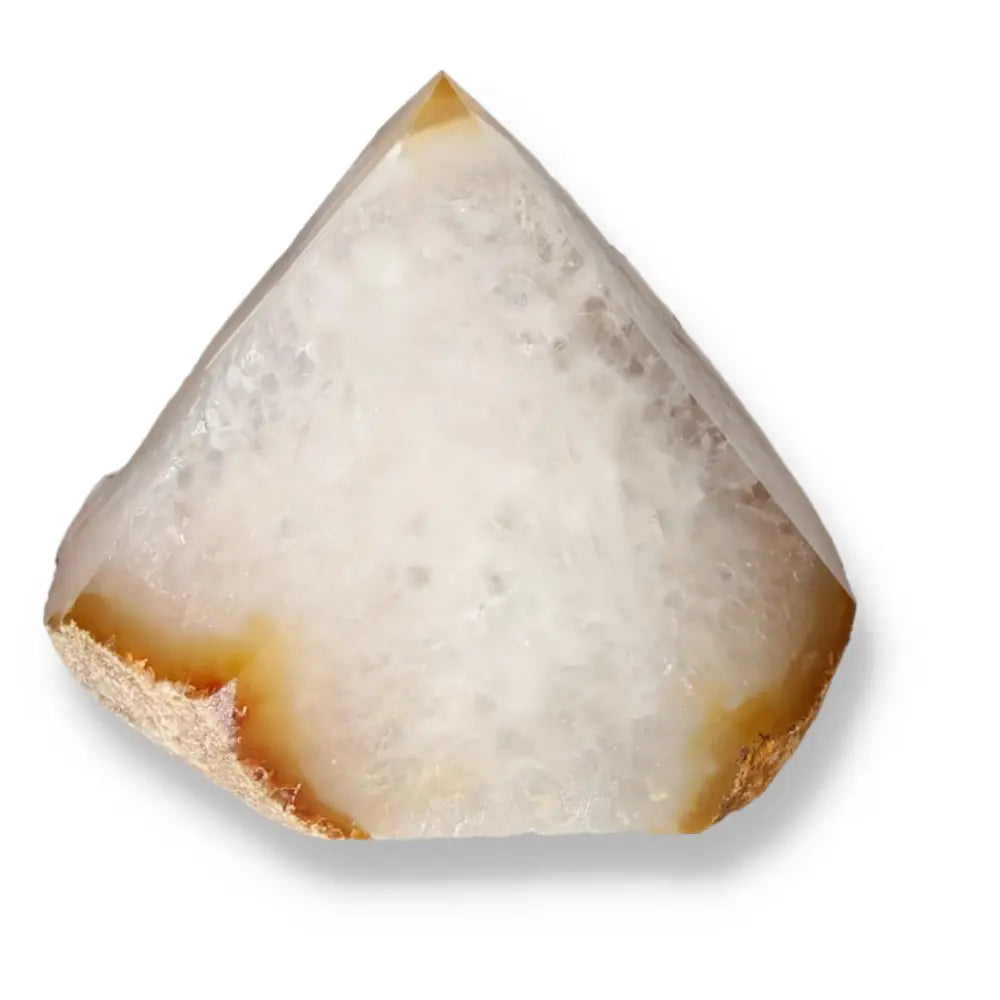 Polished Agate Point from Sylvia Crystals, featuring a flawless finish with energy harmonizing properties.