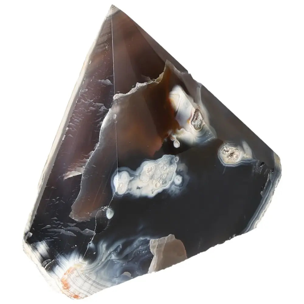 Polished Agate Point showcasing Sylia Crystals' premium craftsmanship and natural harmony for emotional and energy balance.