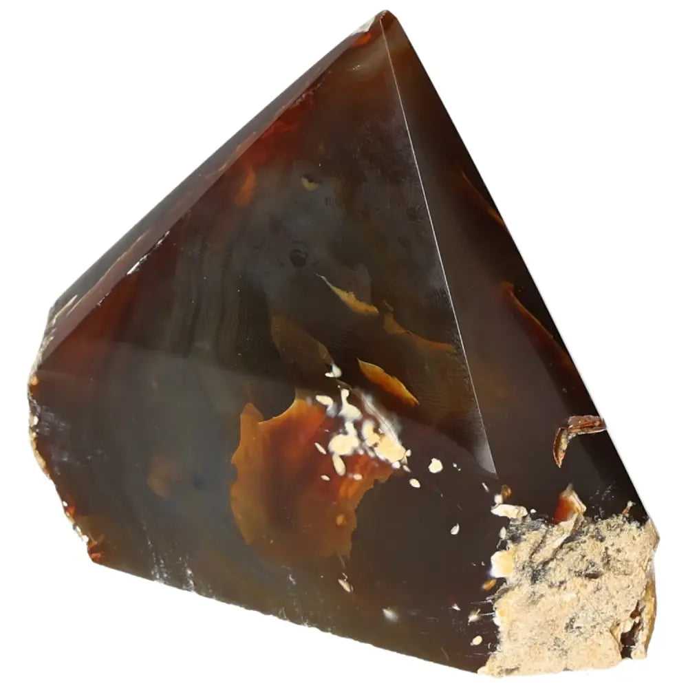 Polished Agate Point from Sylvia Crystals, showcasing natural beauty and spiritual vitality, perfect for energy balance and decor.