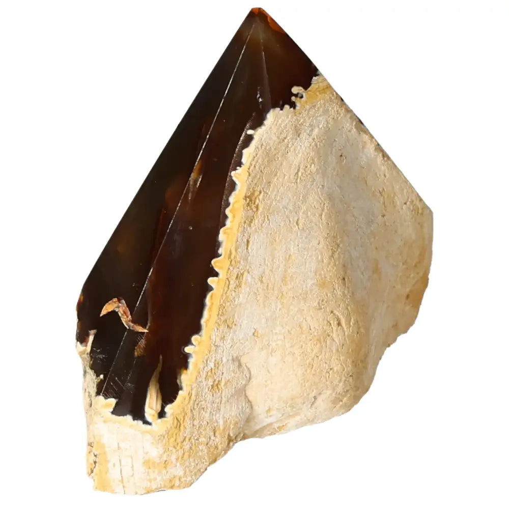 Polished Agate Point crystal from Sylvia Crystals, known for balancing energies and enhancing spiritual vitality.