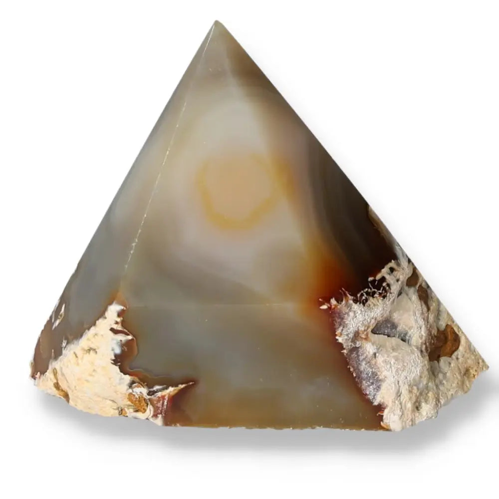 Polished Agate Point from Sylvia Crystals, a premium gemstone for spiritual growth and energy harmonization.