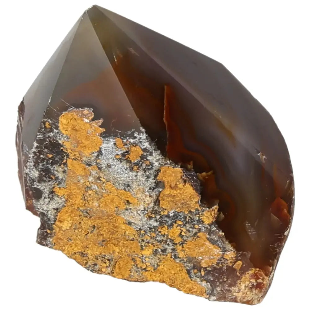 Polished Agate Point gemstone showcasing rich colors and intricate patterns for energy balance.