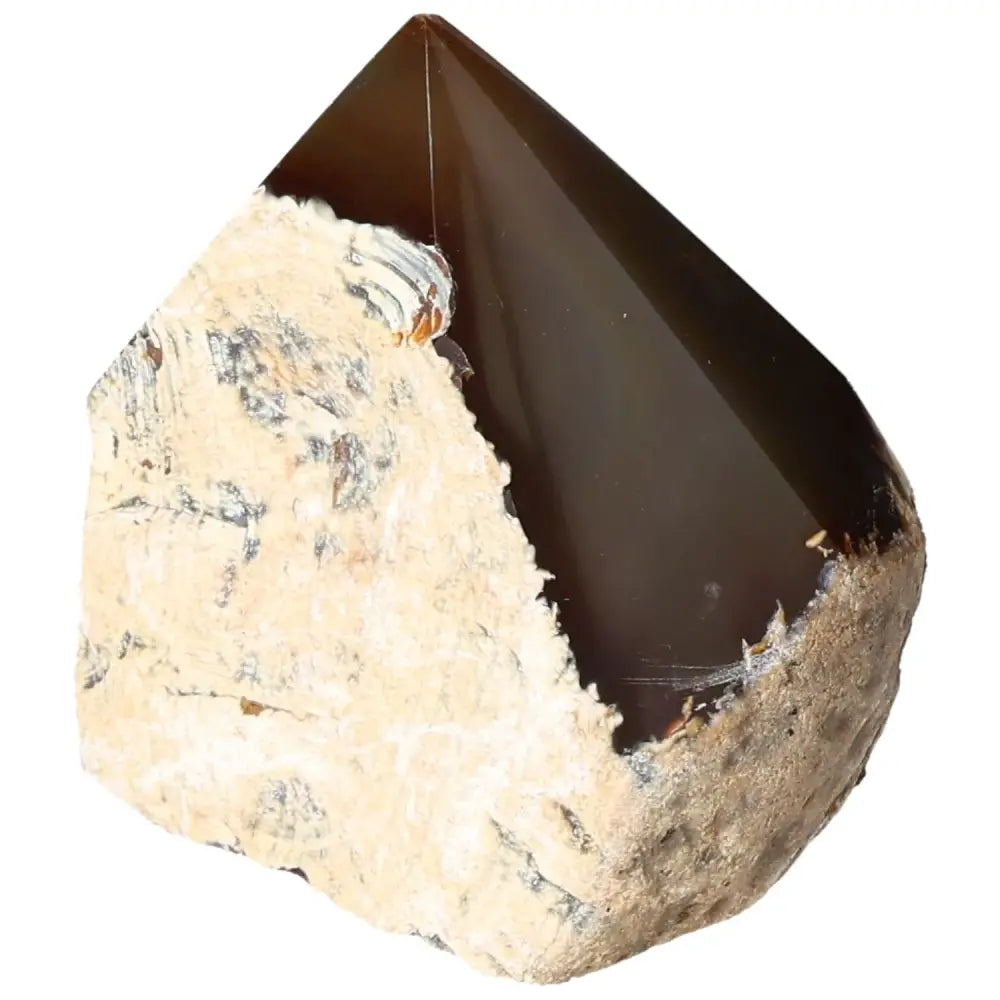 Polished Agate Point from Sylvia Crystals, enhancing tranquility with its harmonizing energy and exquisite handpicked quality.