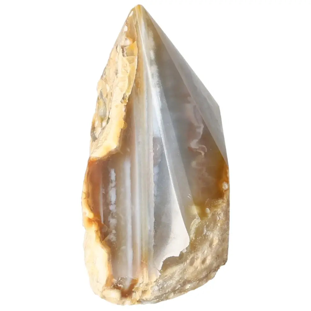 Polished Agate Point by Sylvia Crystals, a premium gemstone for energy harmonizing and home decor.